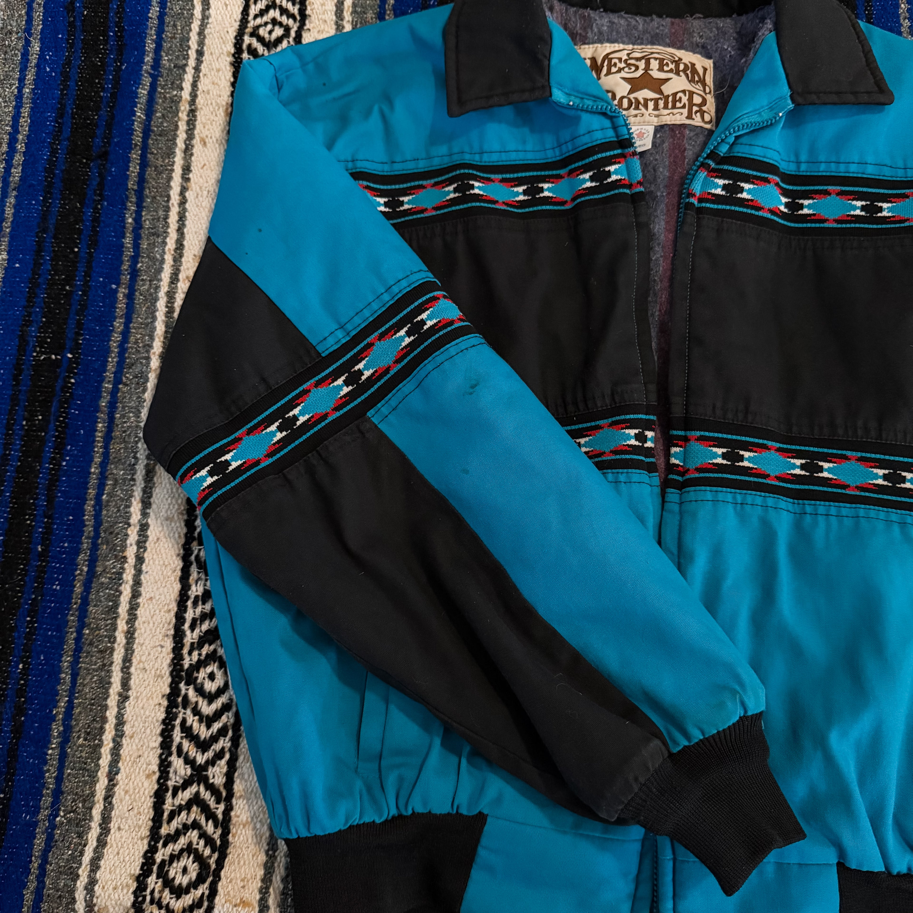 Turquoise Western Frontier Jacket - Size XL