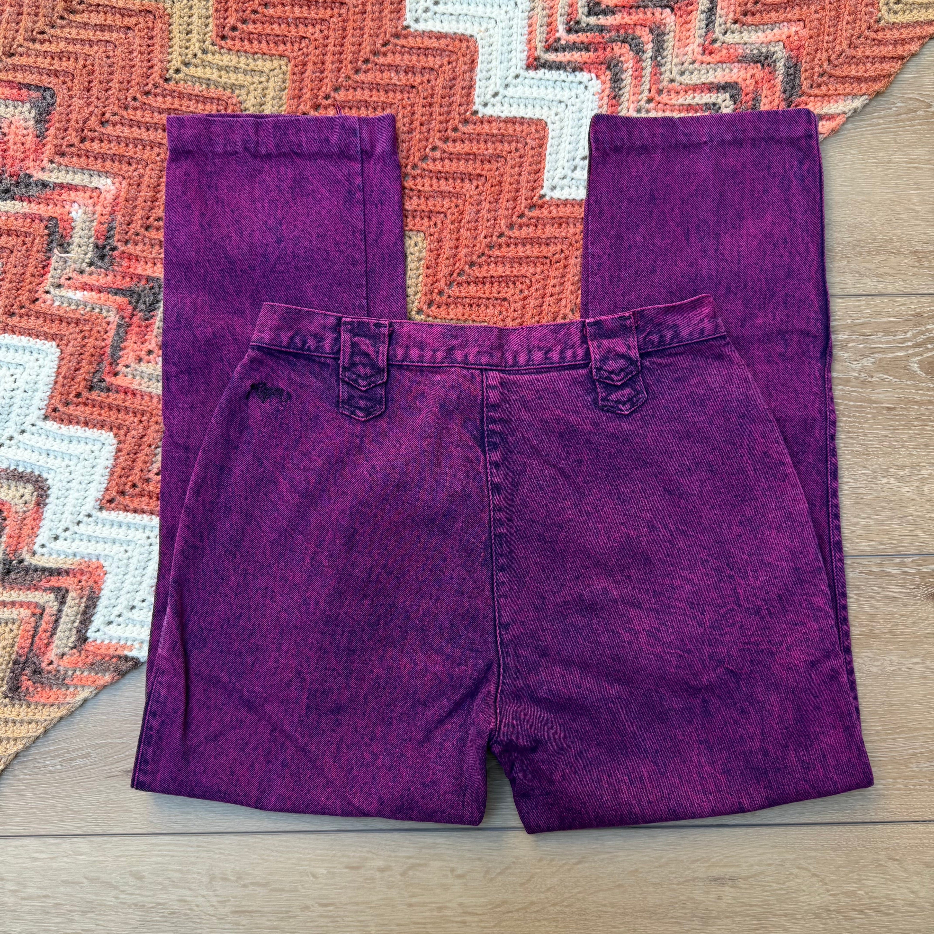 Fuchsia Acid Wash Roper Jeans - Size 15/16