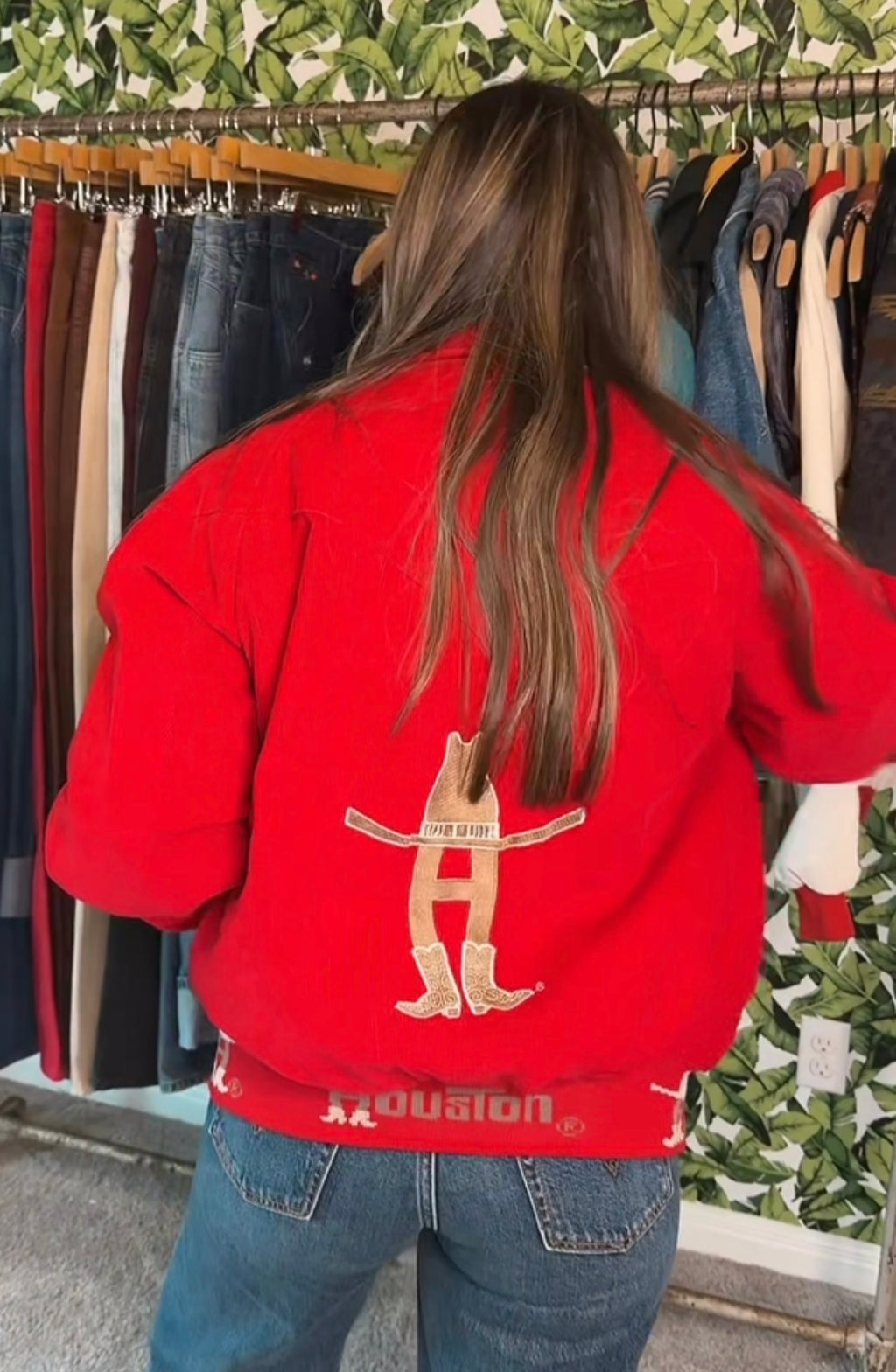 Houston Rodeo Red Corduroy Jacket