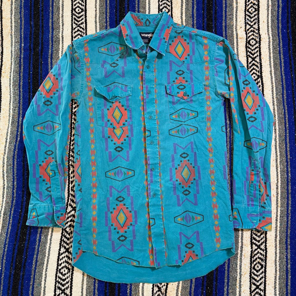 Aqua Southwestern Wrangler Brushpopper - 16.5x35