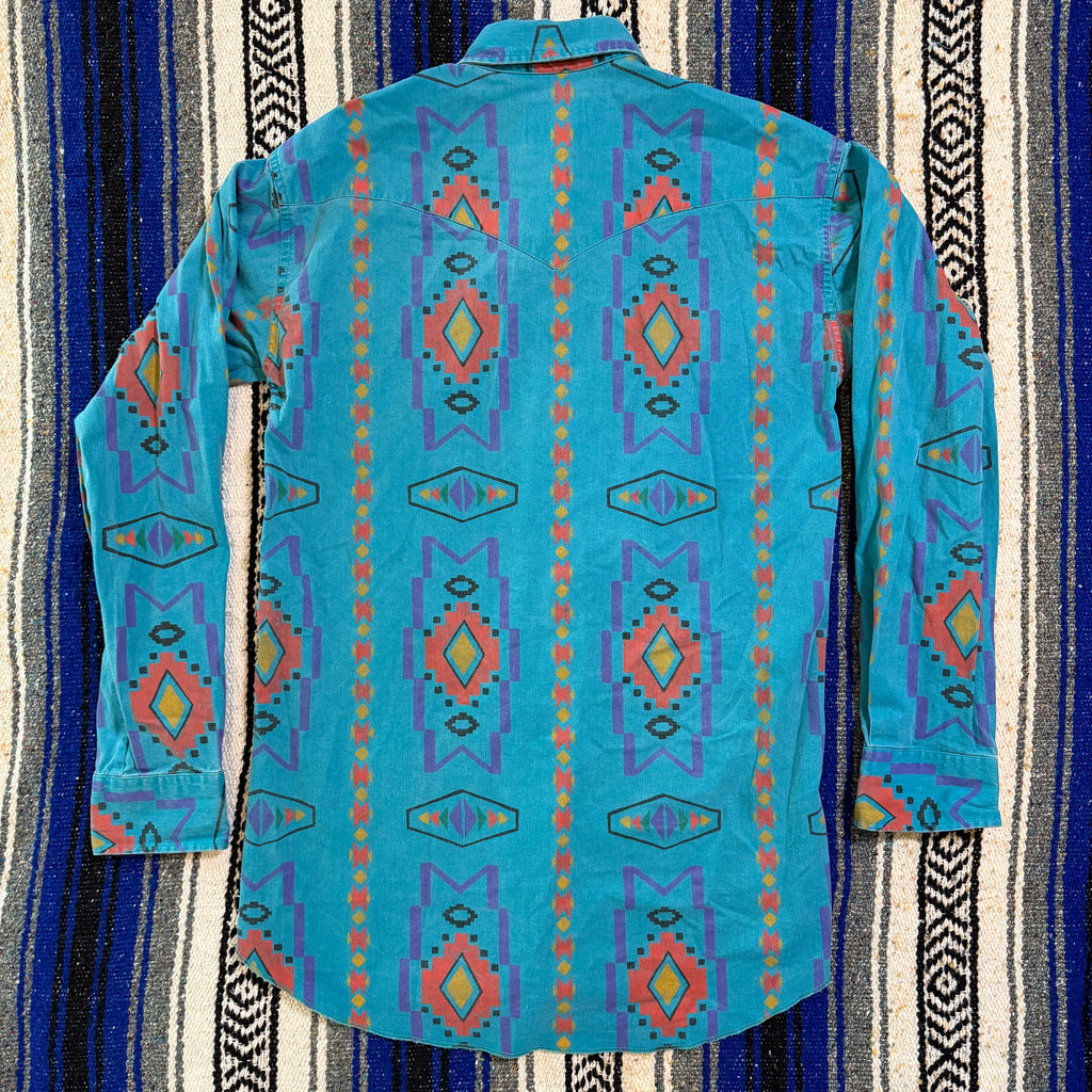 Aqua Southwestern Wrangler Brushpopper - 16.5x35