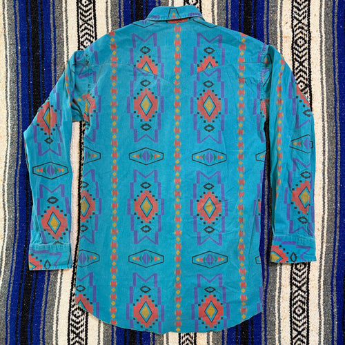 Aqua Southwestern Wrangler Brushpopper - 16.5x35