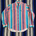 Pink and Purple Stripe Wrangler Button Up - 16.5x36