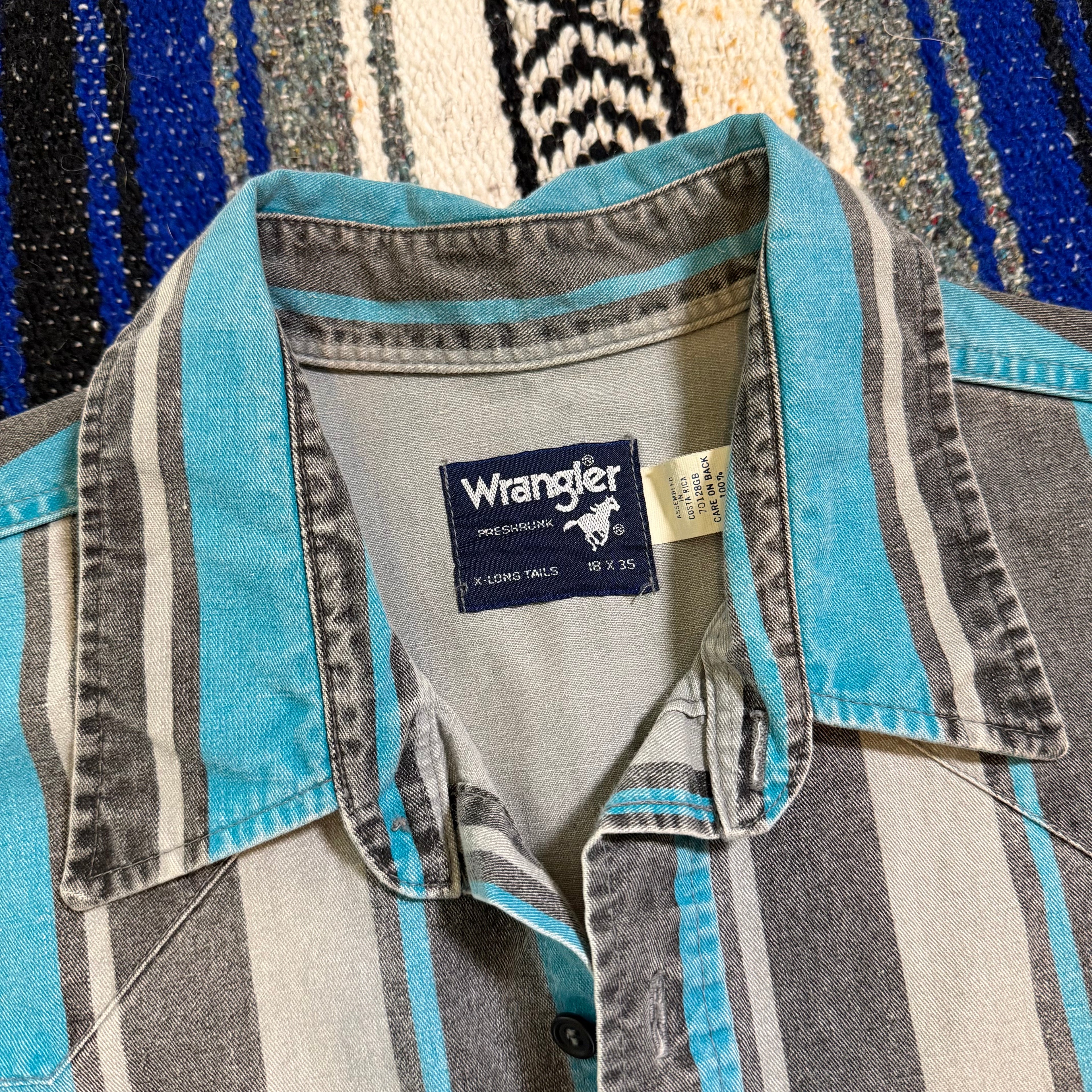 Grey/Teal Stripe Wrangler Brushpopper - 18x35