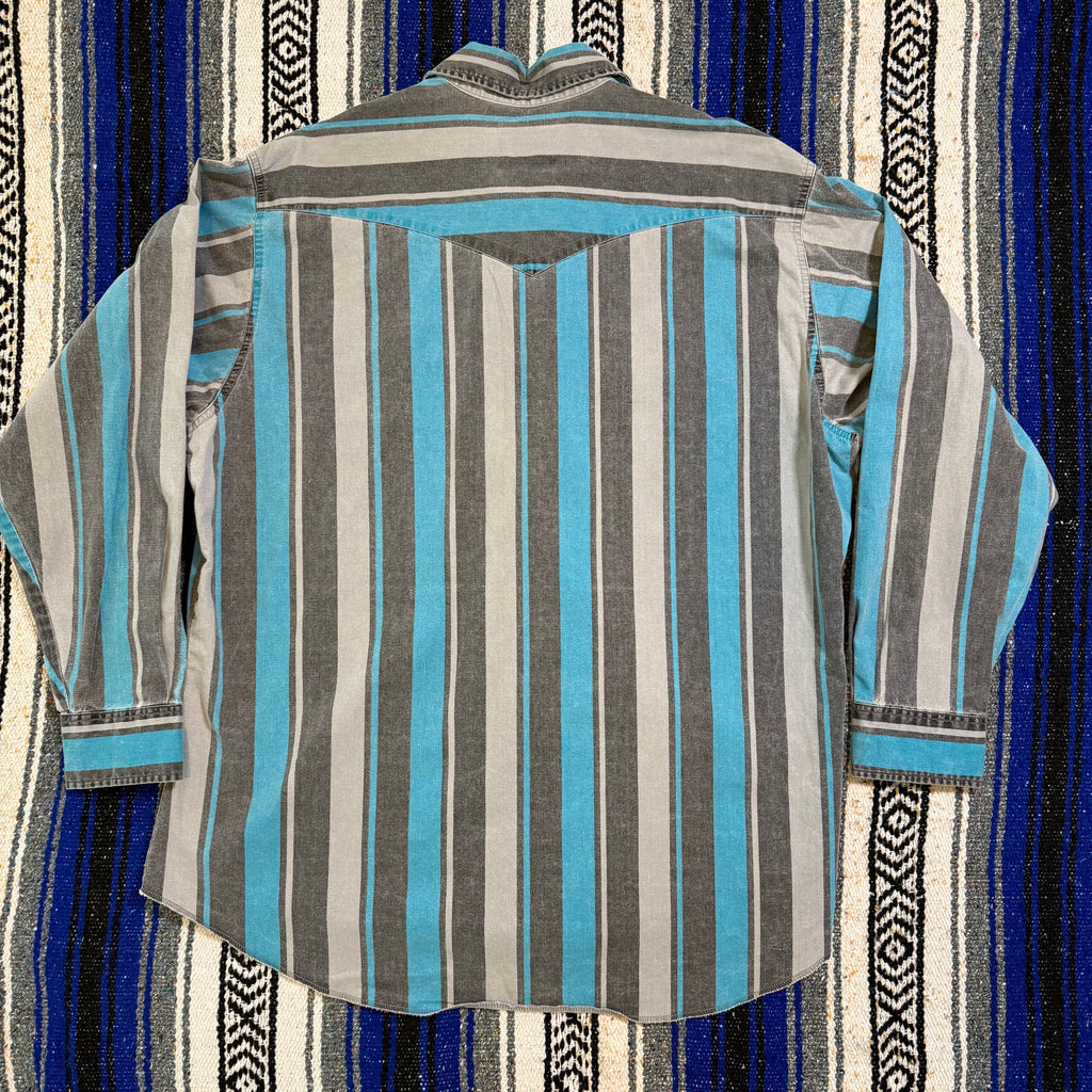 Grey/Teal Stripe Wrangler Brushpopper - 18x35