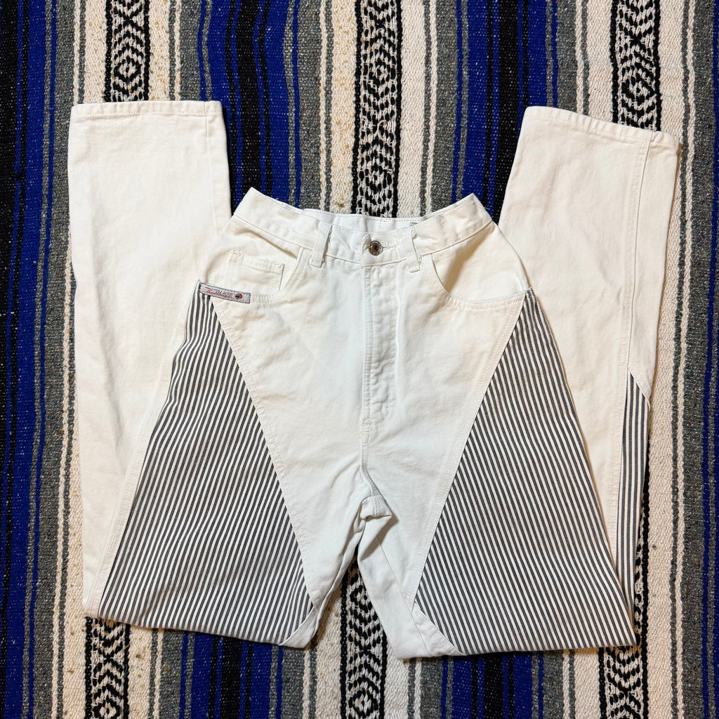 White Striped Blaze Jeans - Size 5