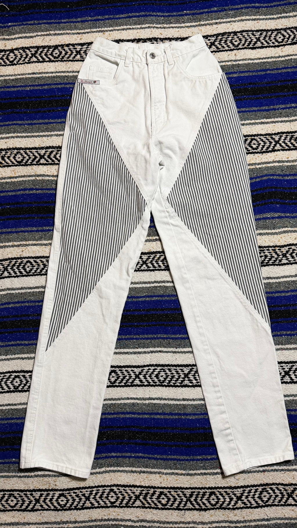 White Striped Blaze Jeans - Size 5