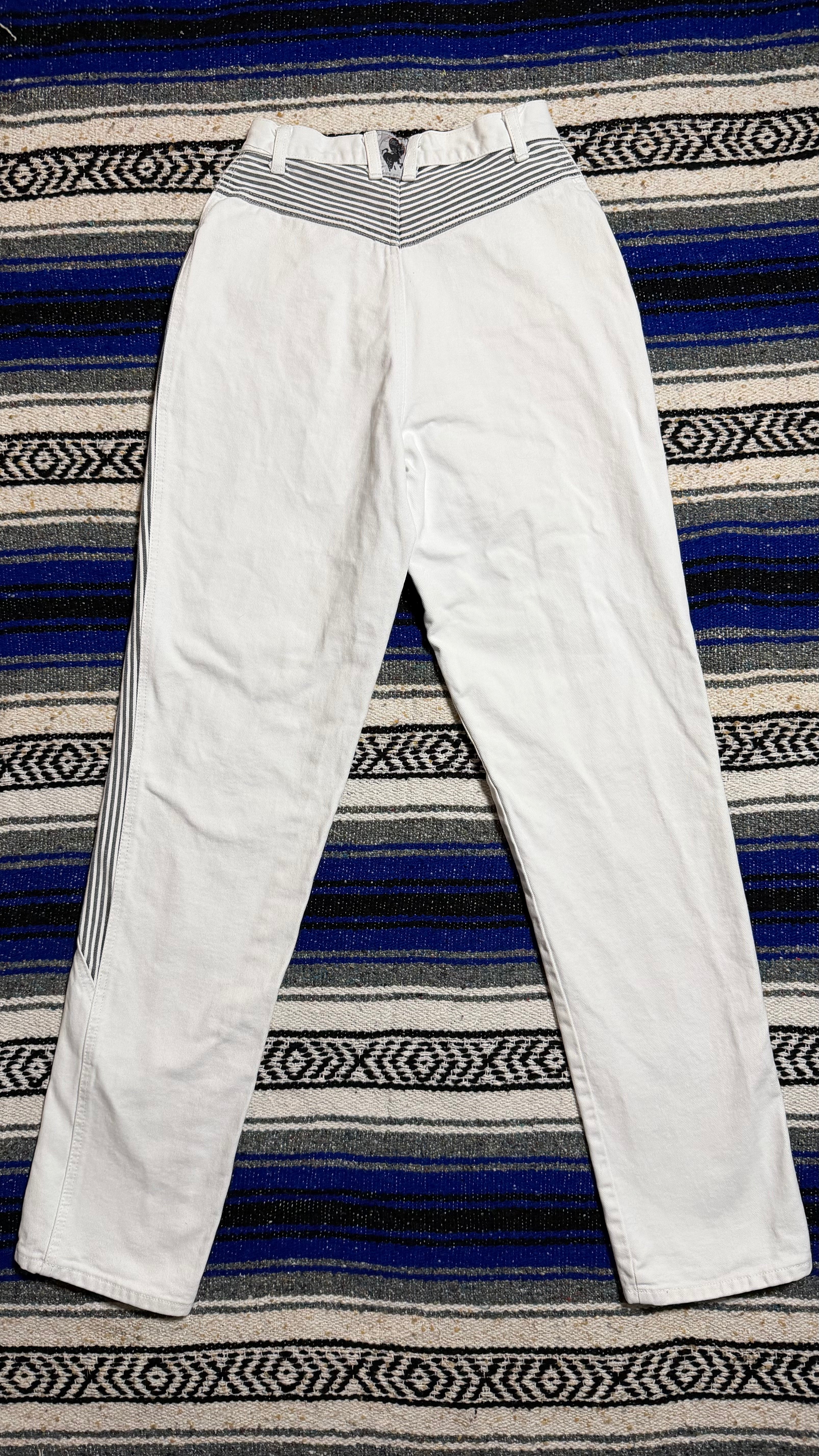 White Striped Blaze Jeans - Size 5