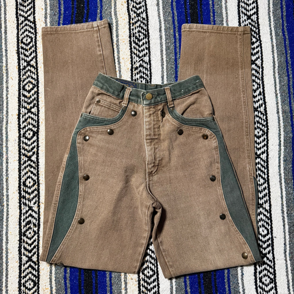 Green/Tan Panhandle Slim Jeans - Size 1