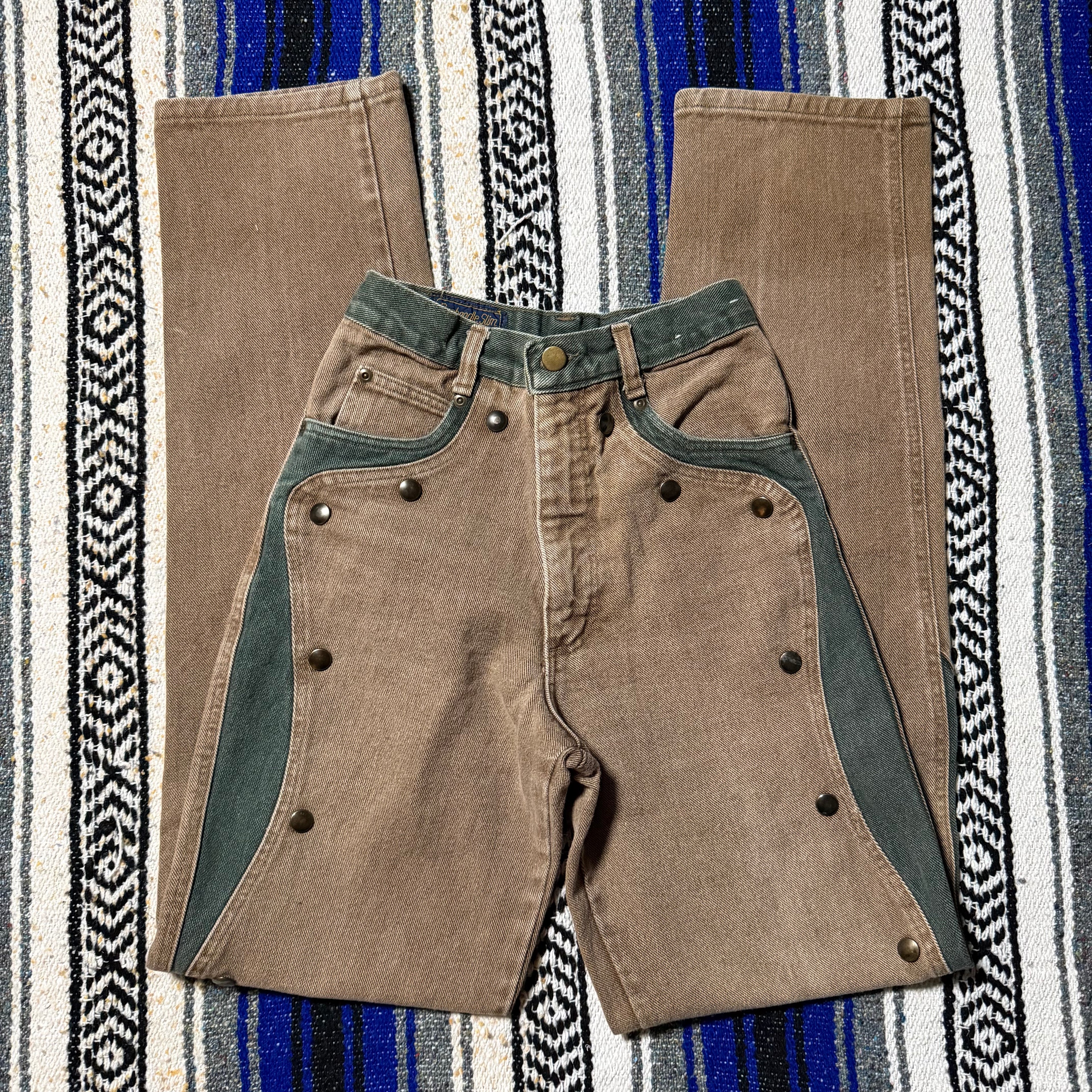 Green/Tan Panhandle Slim Jeans - Size 1
