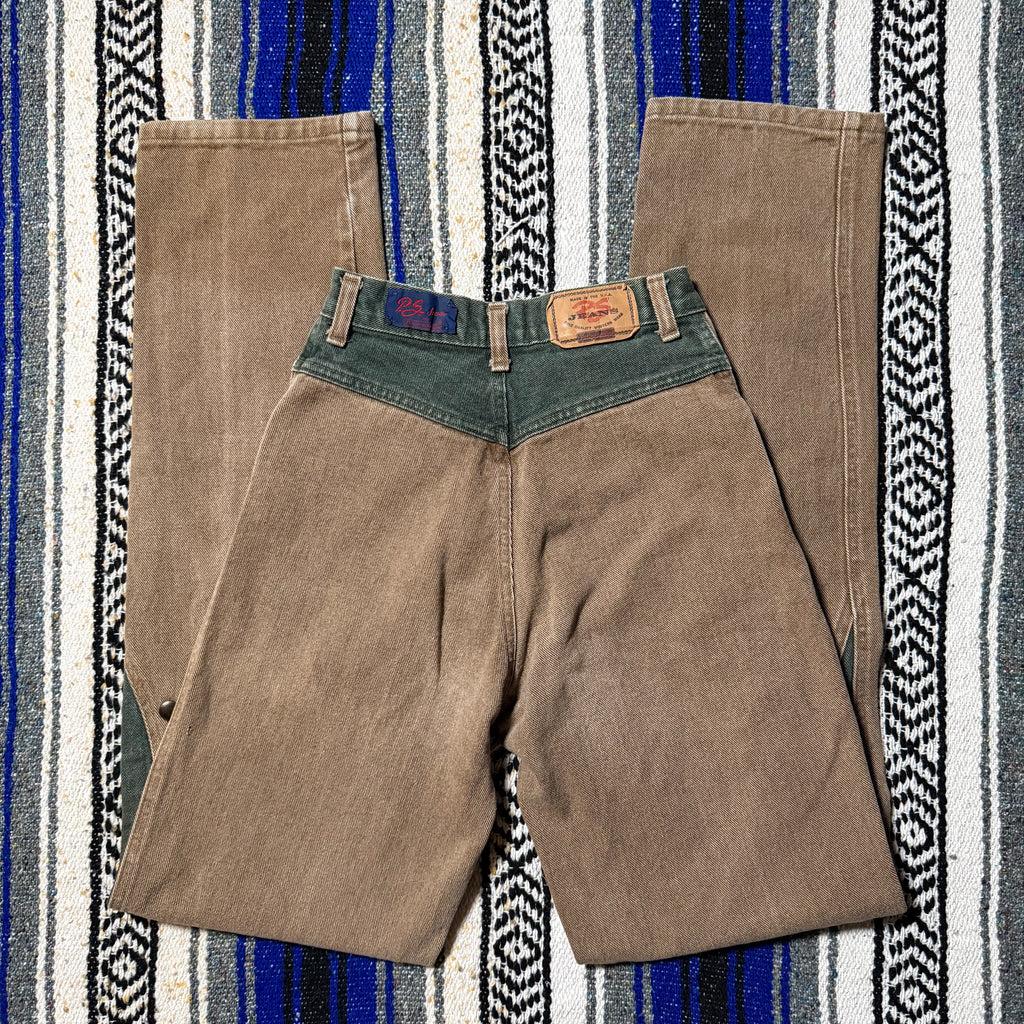 Green/Tan Panhandle Slim Jeans - Size 1
