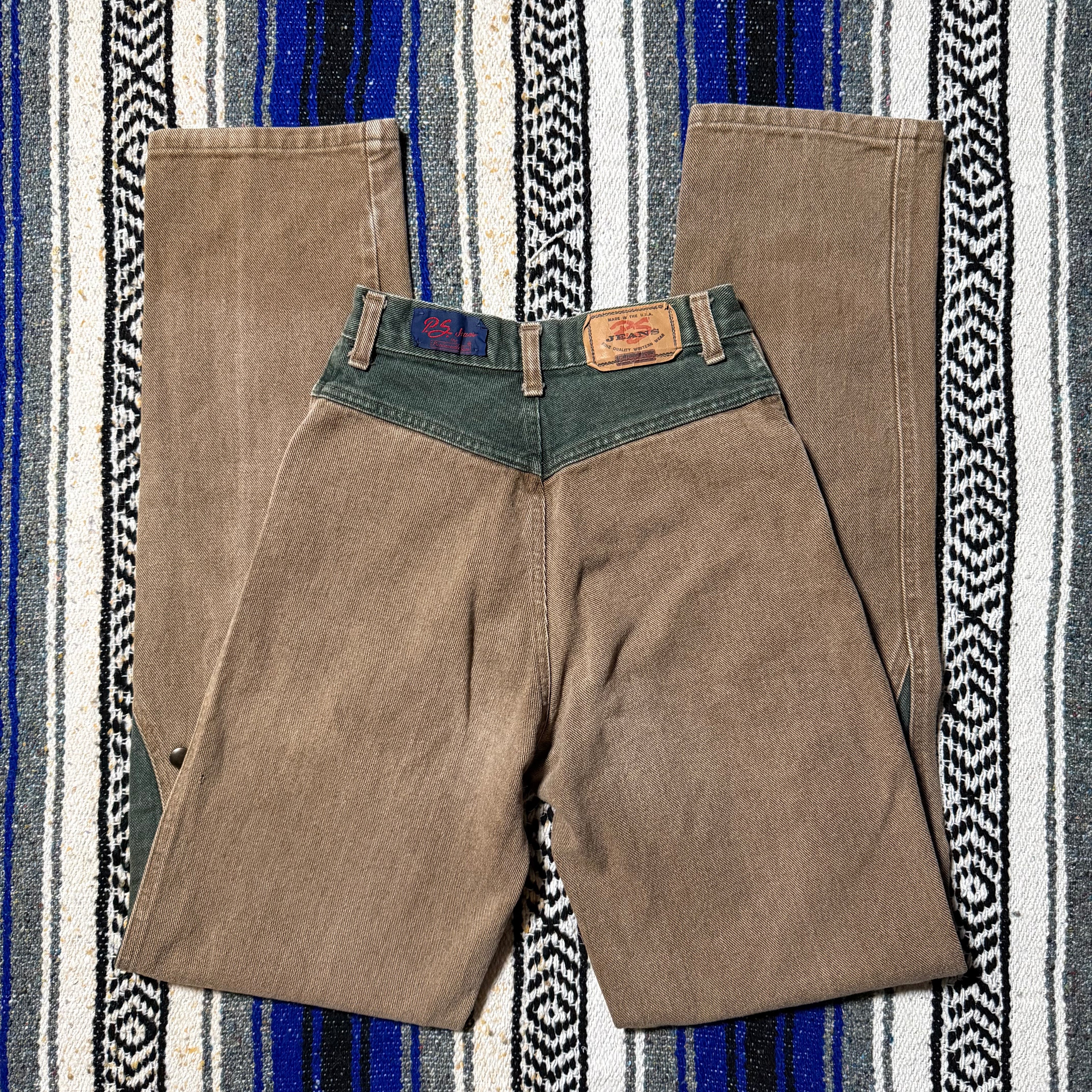 Green/Tan Panhandle Slim Jeans - Size 1