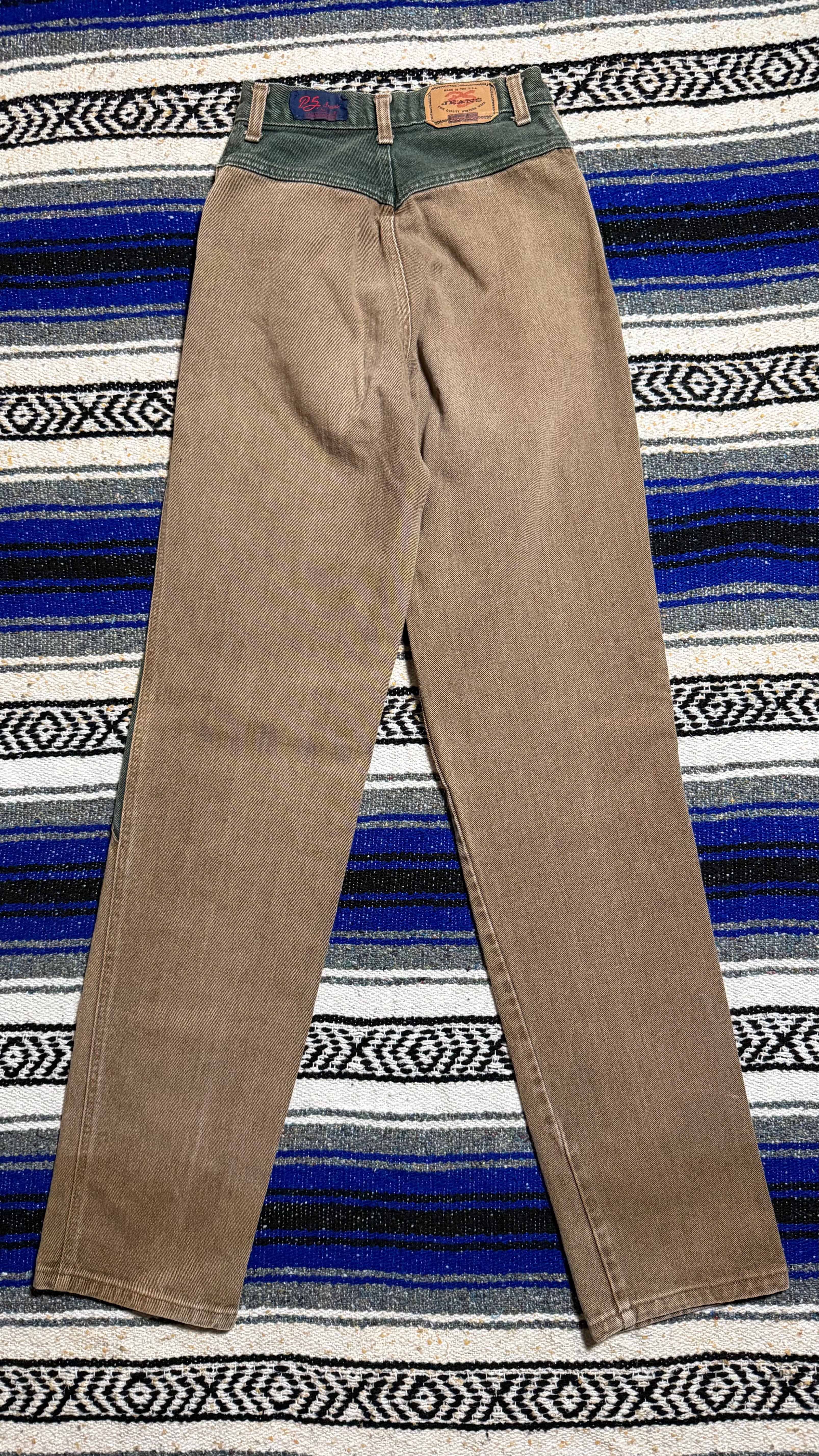 Green/Tan Panhandle Slim Jeans - Size 1