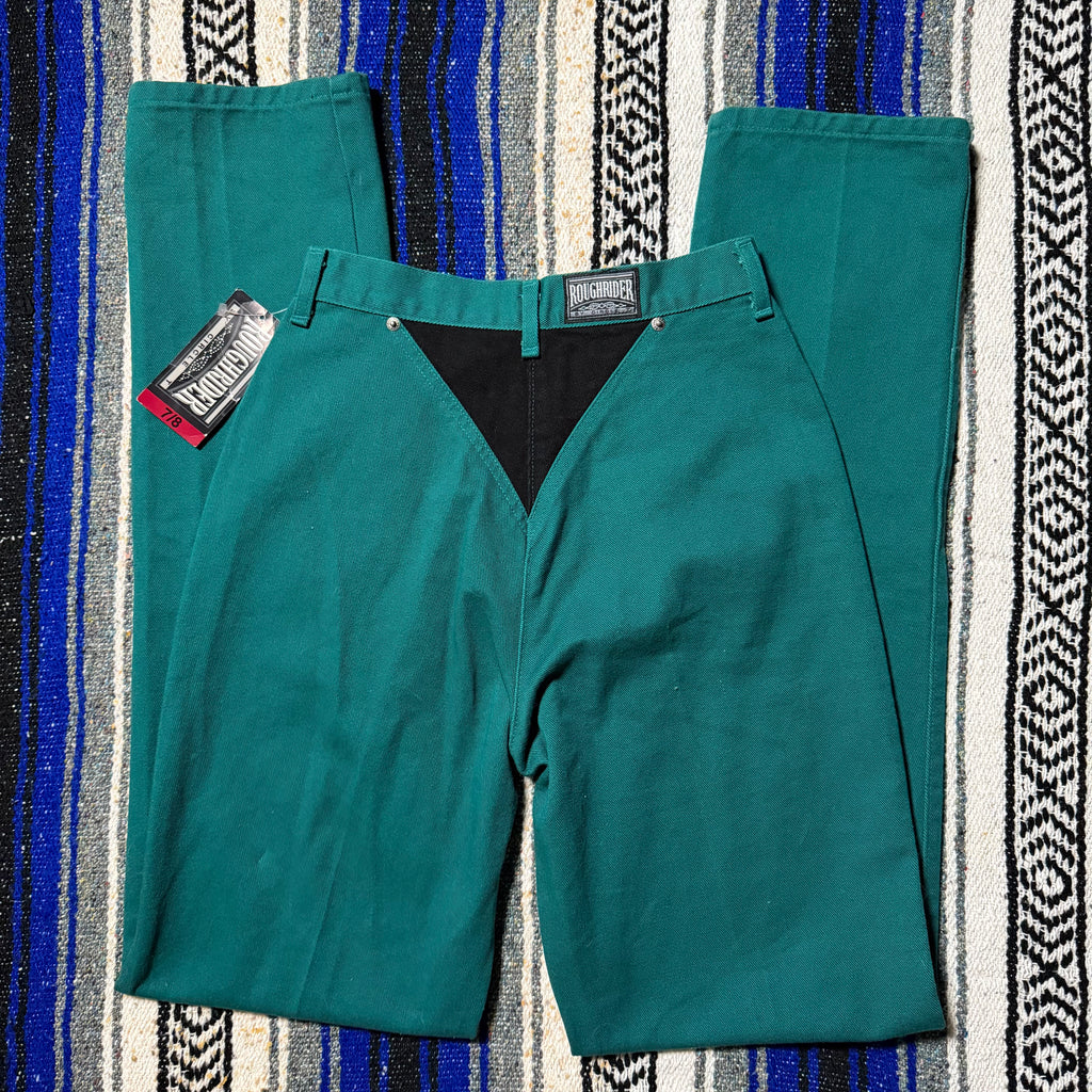 Emerald Green/Black Concho Roughriders - Size 7/8