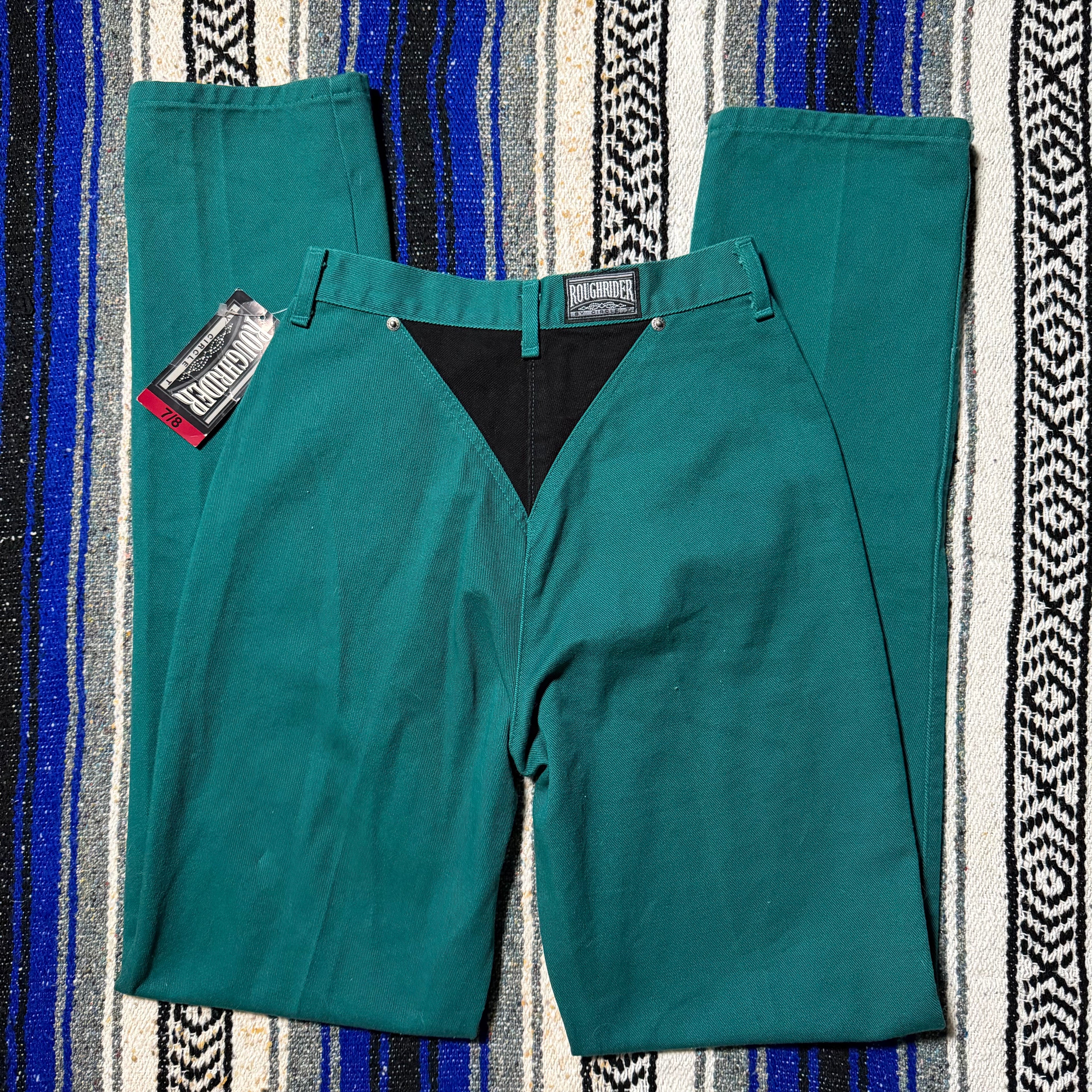 Emerald Green/Black Concho Roughriders - Size 7/8
