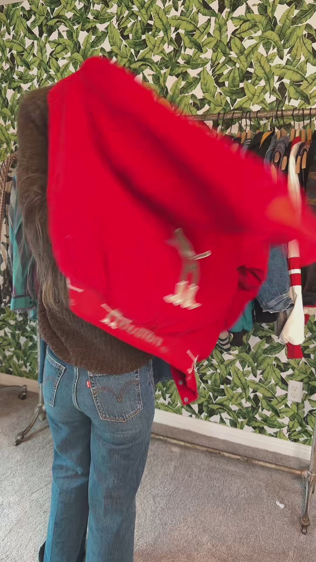 Houston Rodeo Red Corduroy Jacket